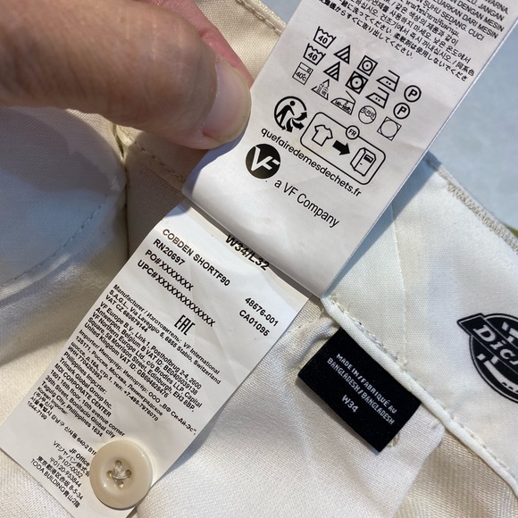 NEW Dickies MEN Cobden Short With Tags Size 34 Cream ⭐️⭐️⭐️⭐️ - Picture 11 of 17